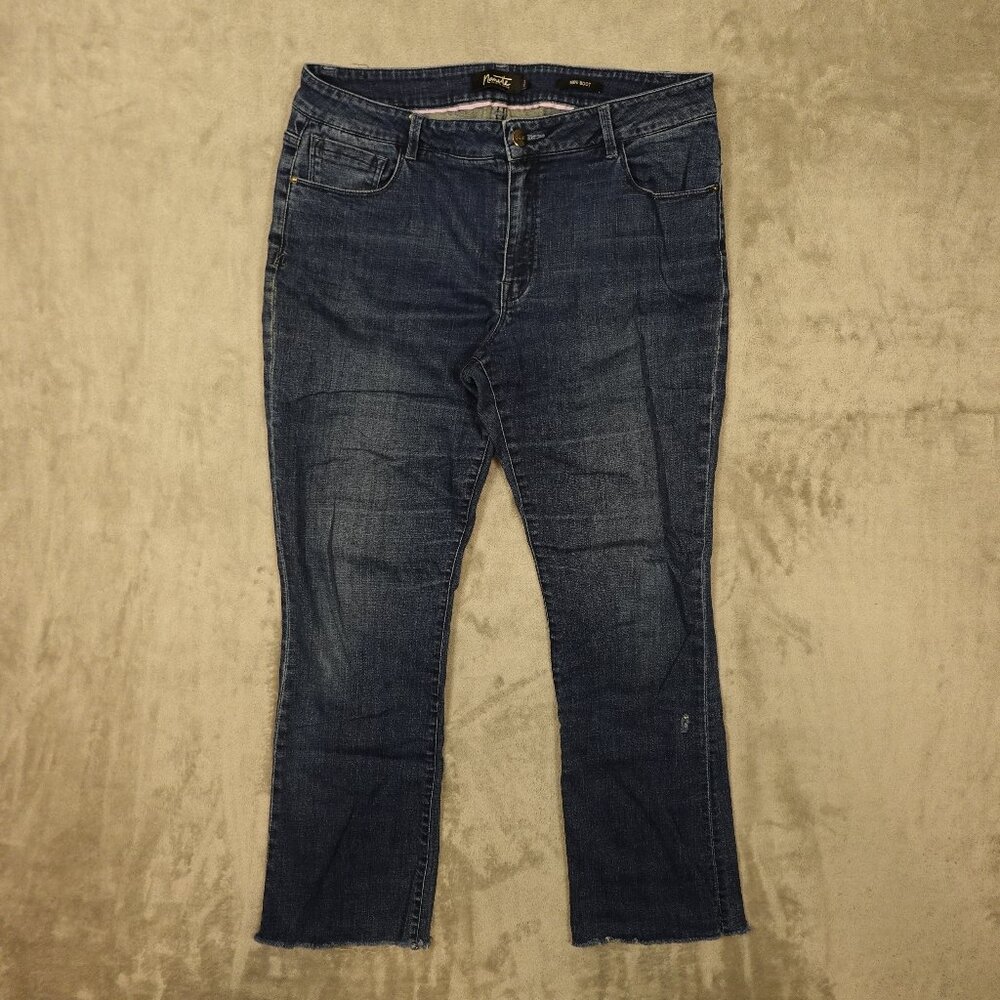 Nanette Lepore Mini Bootcut Jeans Women’s Size 12‎ Blue Denim High Rise